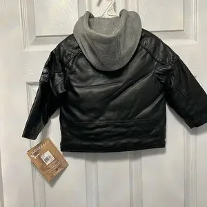 Veste Moto En Faux Cuir Hawke & Co - Gris - Garçon 14-16 Ans - Occasion